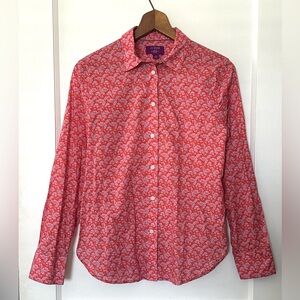 J.Crew Women’s Size 6 Slim-fit Button Down Shirt in Liberty Toutouayette Fabric